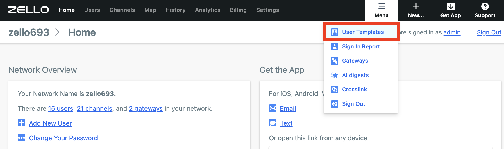 From taskbar, find the menu and open User Templates.png